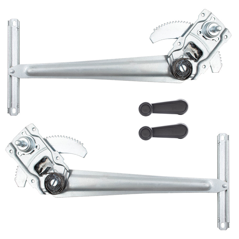 Manual Window Regulators with Crank Handles Compatible with 84-89 4Runner with Vent Window