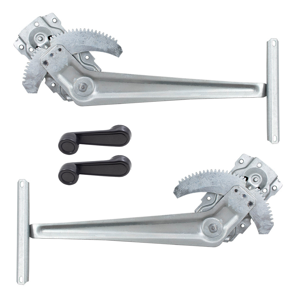 Manual Window Regulators with Crank Handles Compatible with 84-89 4Runner with Vent Window