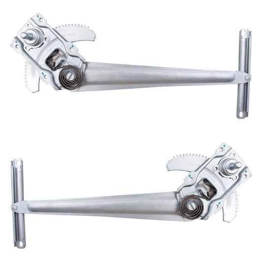 Driver and Passenger Front Manual Window Lift Regulators Compatible with 89-95 Pickup Truck 90-92 4Runner with Vent Window 6980235050 6980135050
