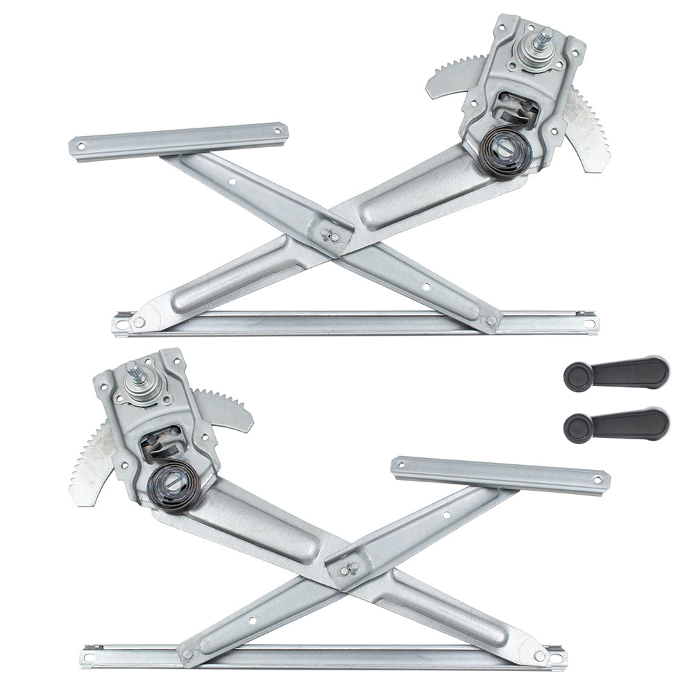 Front Manual Window Regulators with Crank Handles Compatible with 90-95 4Runner