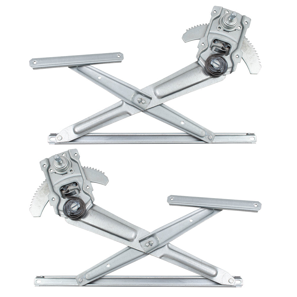 Front Manual Window Regulators and Black with Chrome Crank Handles Compatible with 90-95 4Runner