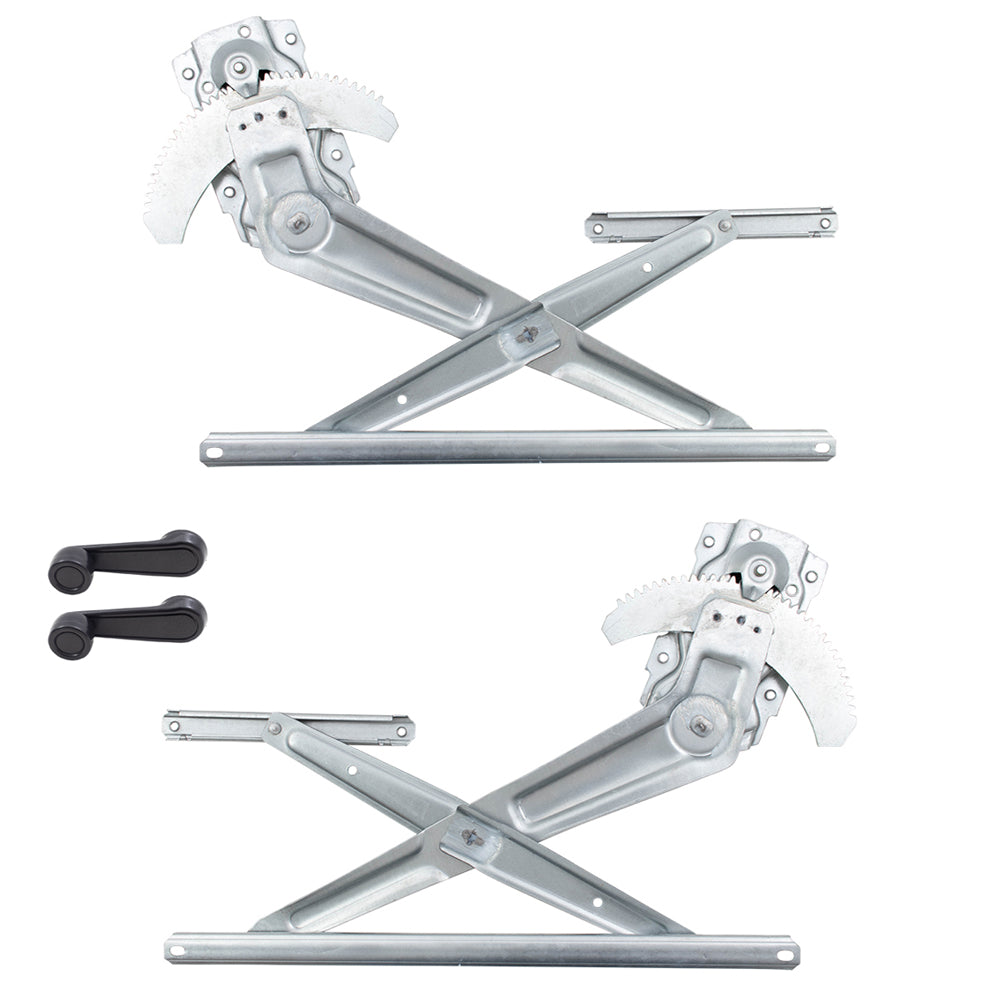 Front Manual Window Regulators with Crank Handles Compatible with 90-95 4Runner