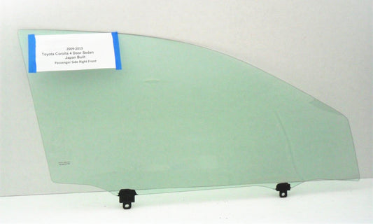 Passenger Right Side Front Door Window Door Glass Compatible with Toyota Corolla 4 Door Sedan 2009-2013 Japan Built Models