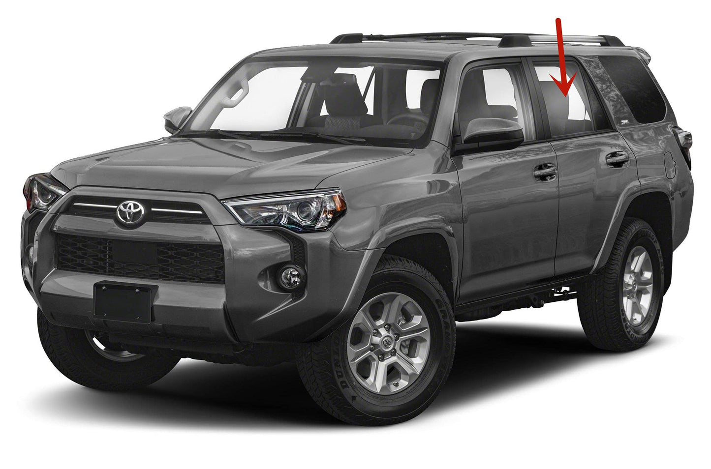 Driver Left Side Rear Door Window Door Glass Compatible with Toyota 4Runner 2010-2024 Models