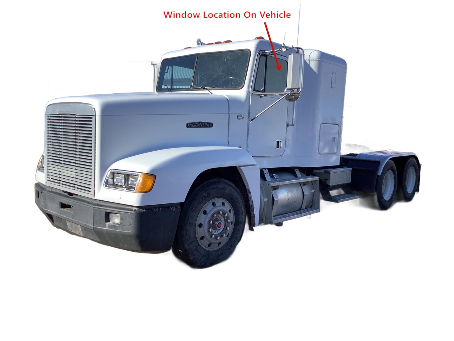 Tempered Passenger Right Or Driver Left Side Door Window Glass Compatible with Freightliner Classic XL FLD120SD 1989-2010 & FLC120 FLD112 FLD120 Silver Aero Raised Roof 1979-2004 Models