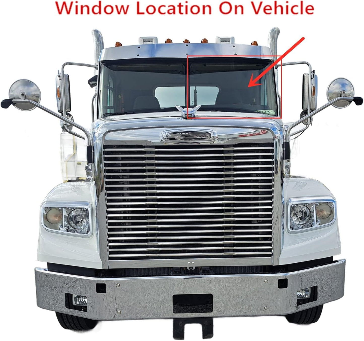 Laminated Driver Left Side Front Windshield Window Glass Compatible with Freightliner Coronado Columbia Century Class 1996-2018 / 112SD 2012-2022 Models