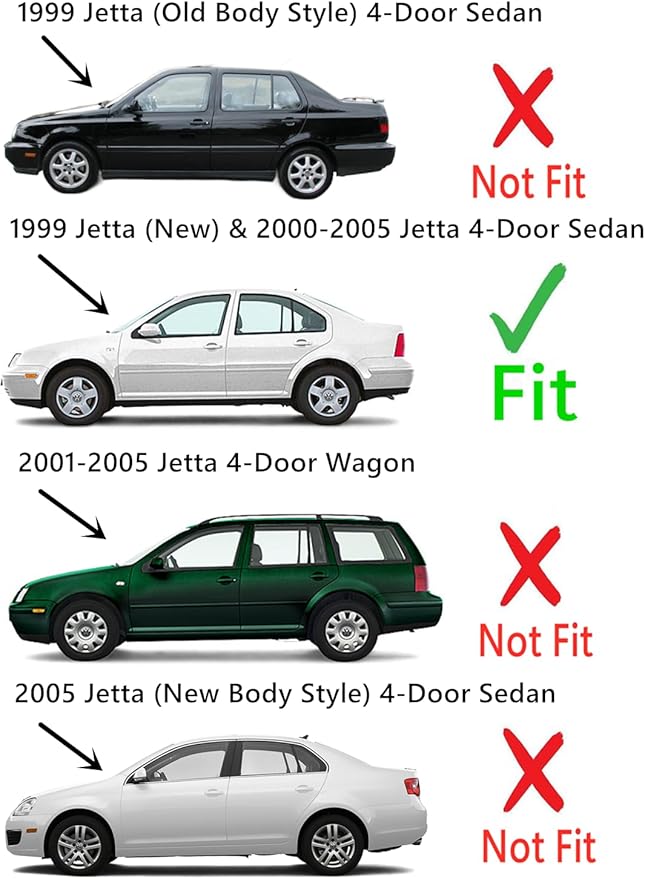 Driver Left Side Rear Vent Glass Vent Window Compatible with Volkswagen Jetta 2000-2005 / Jetta New 1999 4 Door Sedan Models (Not For Wgaon Or 2005 New Jetta)