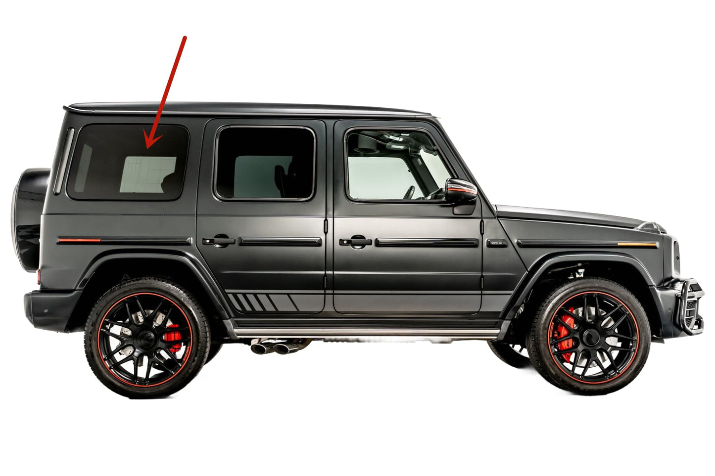with Antenna Laminated Passenger Right Side Quarter Window Quarter Glass Compatible with Mercedes Benz G500 G550 G63AMG 2019-2025 Models