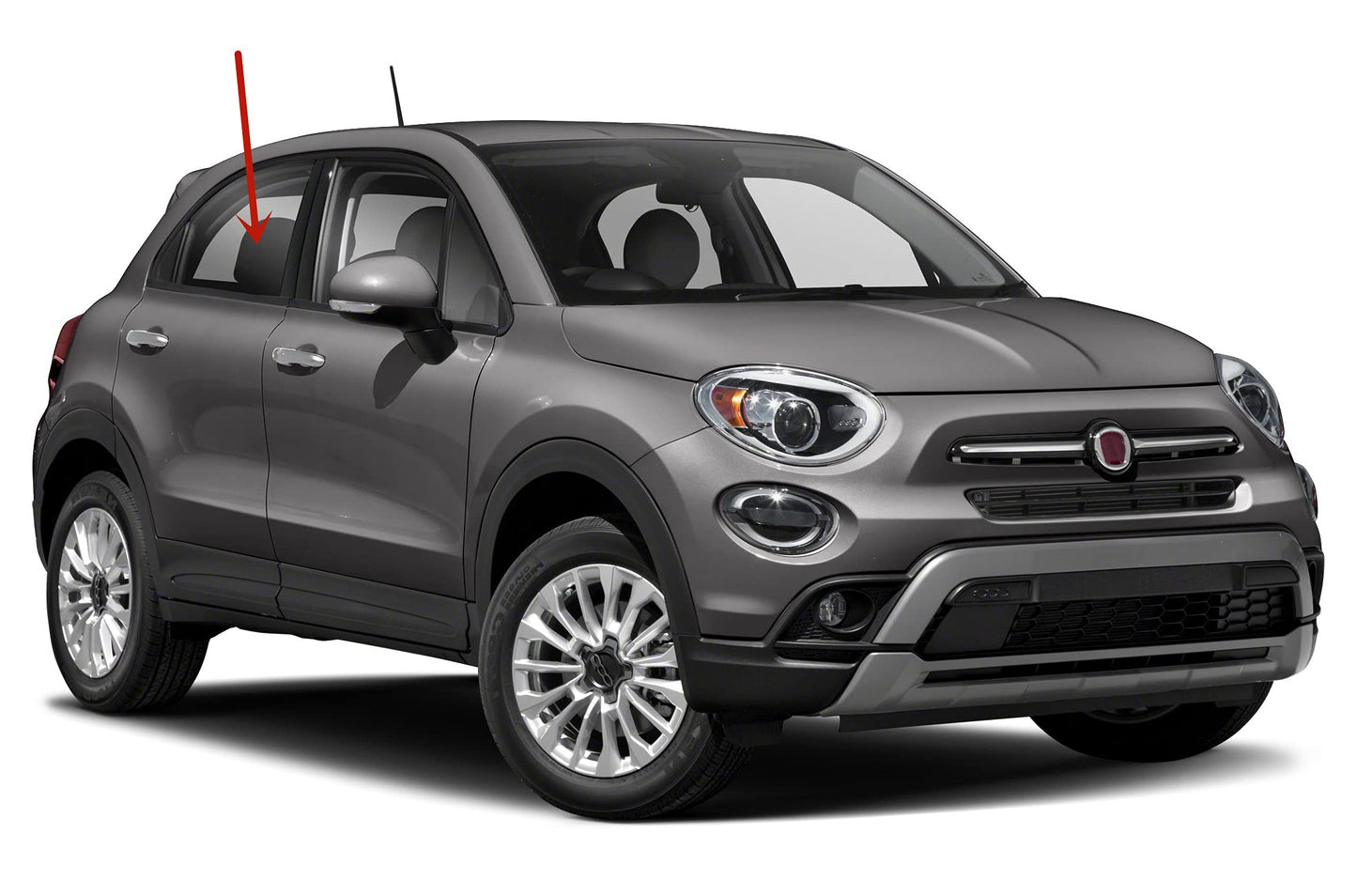 Passenger Right Side Rear Door Window Door Glass Compatible with Fiat 500X 2016-2023 Models