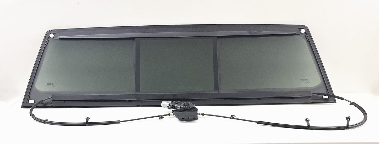 Power Back Slider Window Back Glass Compatible with Ram Pickup 1500 2019-2024 4 Door Models (Not For 1500-Classic)