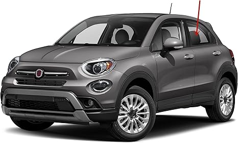 Driver Left Side Rear Door Window Door Glass Compatible with Fiat 500X 2016-2023 Models