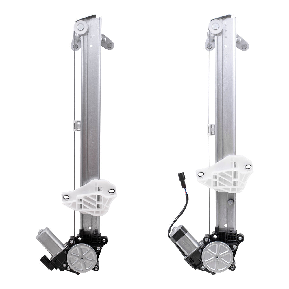 Front and Rear Driver Side Power Window Regulators with Motor-6 Pin Connector Compatible with 2017-2020 CR-V & 2020 CR-V Hybrid