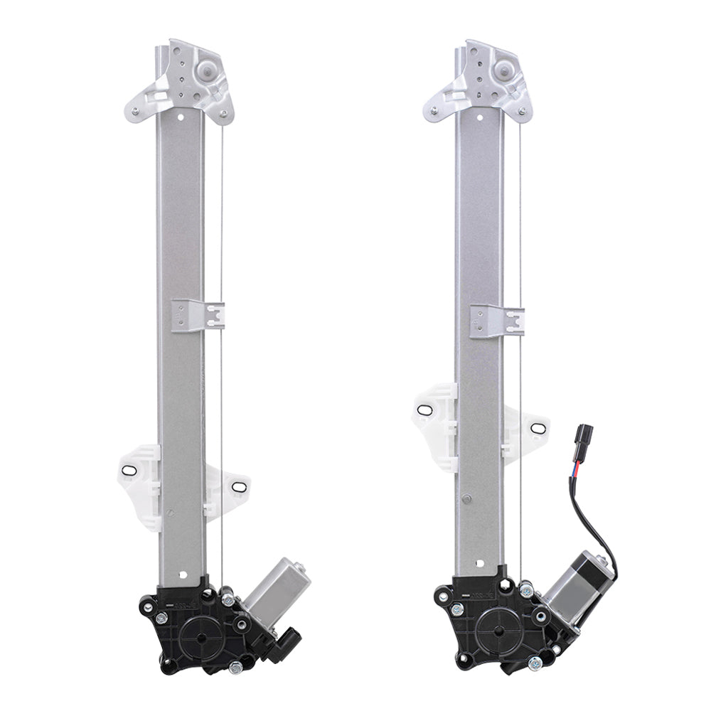 Front and Rear Driver Side Power Window Regulators with Motor-6 Pin Connector Compatible with 2017-2020 CR-V & 2020 CR-V Hybrid
