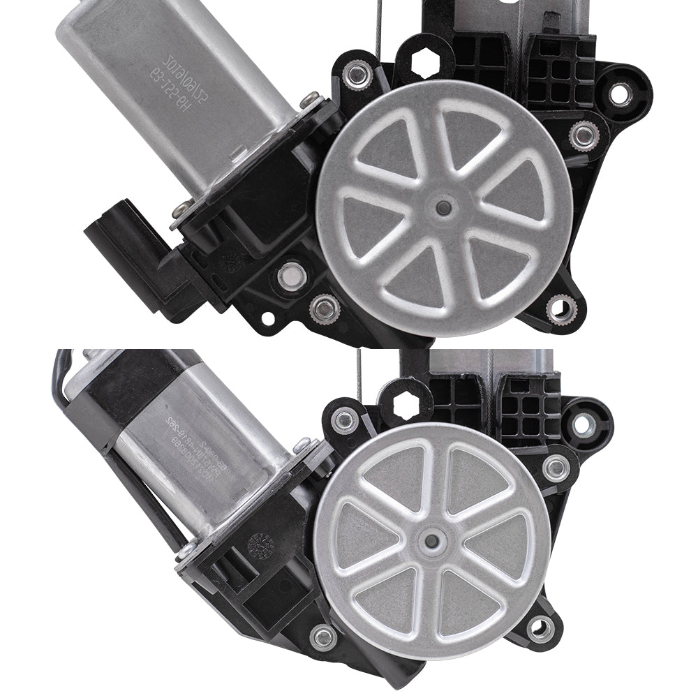 Front and Rear Driver Side Power Window Regulators with Motor-6 Pin Connector Compatible with 2017-2020 CR-V & 2020 CR-V Hybrid