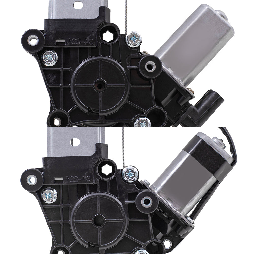 Front and Rear Driver Side Power Window Regulators with Motor-6 Pin Connector Compatible with 2017-2020 CR-V & 2020 CR-V Hybrid