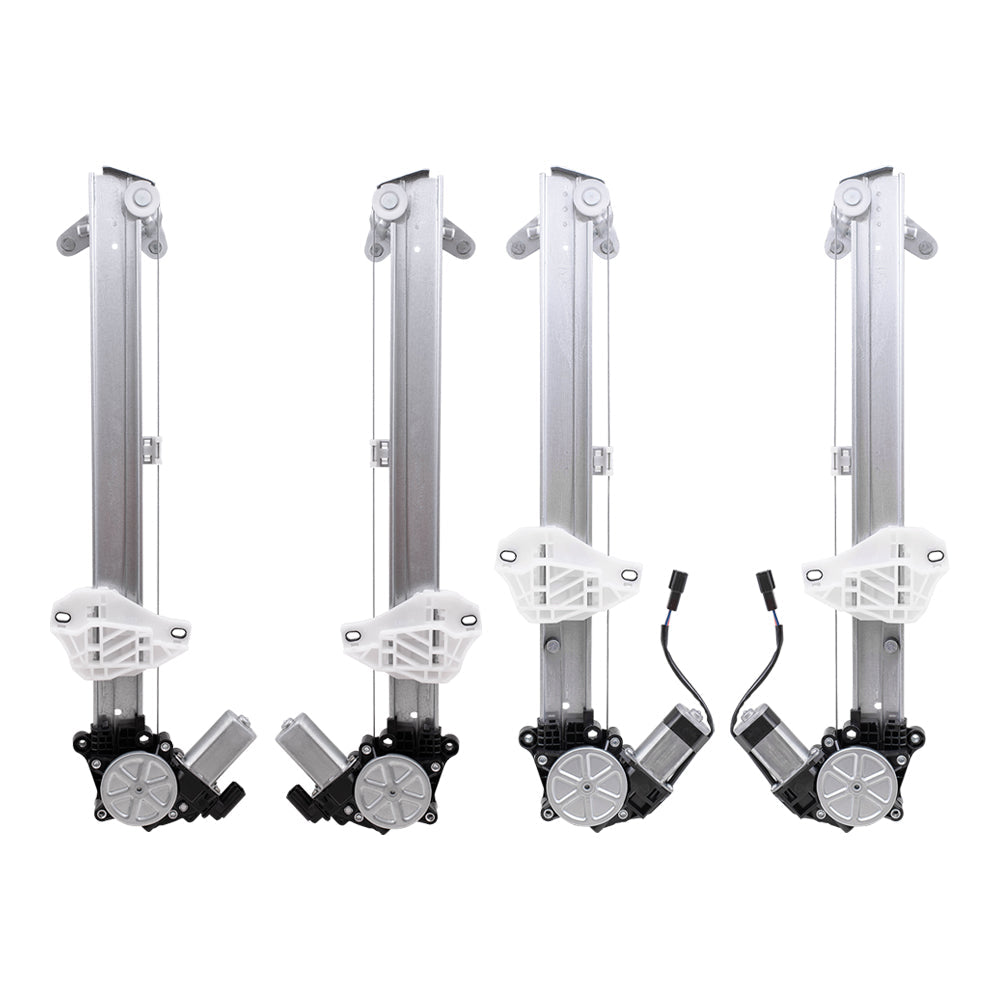 Driver and Passenger Side Front and Rear Power Window Regulators with Motor-6 Pin Connector 4 Piece Set Compatible with 2017-2020 CR-V & 2020 CR-V Hybrid
