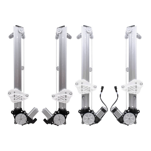 Driver and Passenger Side Front and Rear Power Window Regulators with Motor-6 Pin Connector 4 Piece Set Compatible with 2017-2020 CR-V & 2020 CR-V Hybrid