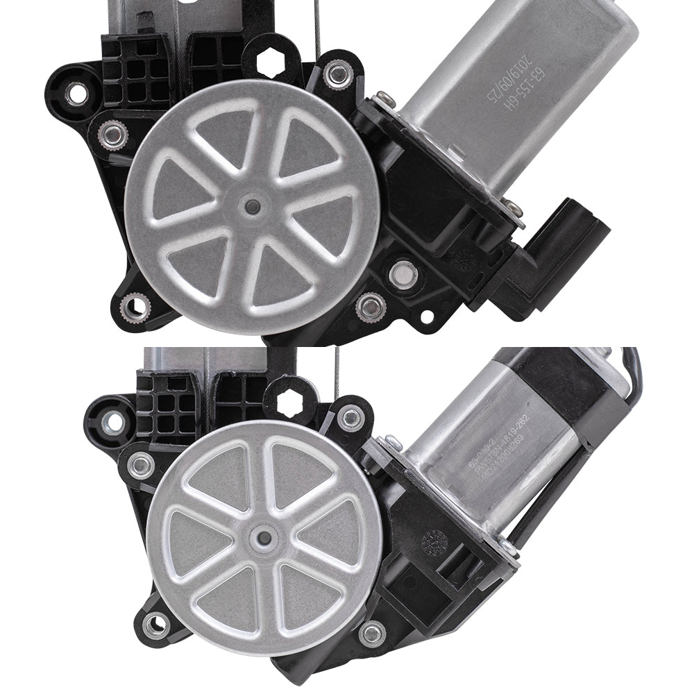 Driver and Passenger Side Front and Rear Power Window Regulators with Motor-6 Pin Connector 4 Piece Set Compatible with 2017-2020 CR-V & 2020 CR-V Hybrid