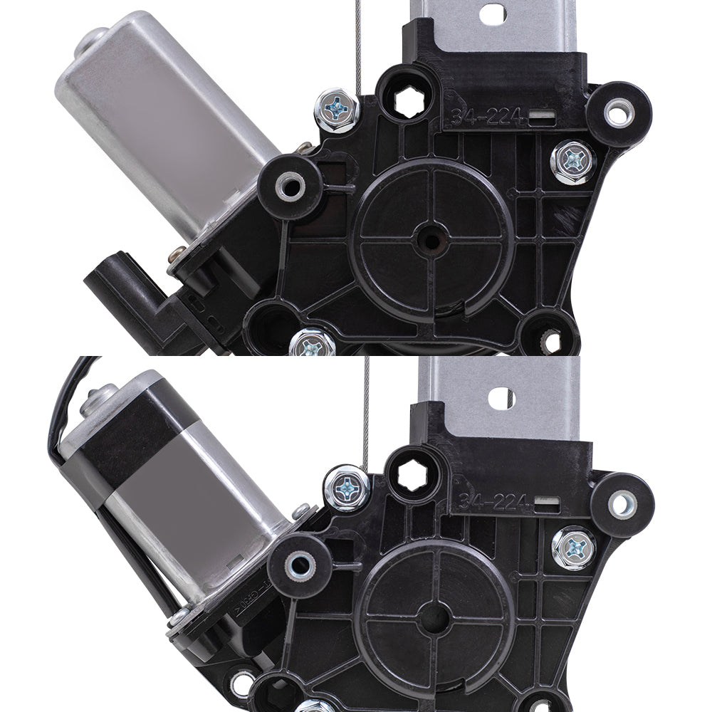 Front and Rear Passenger Side Power Window Regulators with Motor-6 Pin Connector Compatible with 2017-2020 CR-V & 2020 CR-V Hybrid
