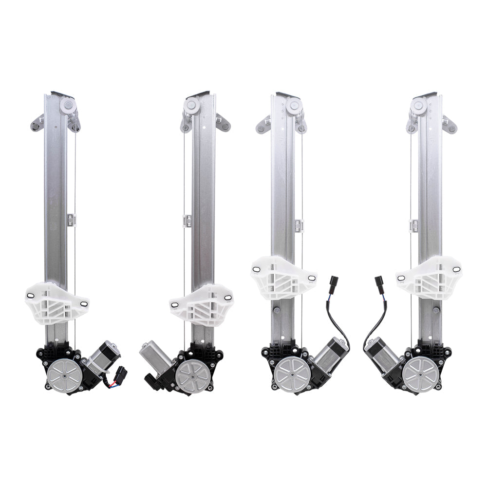 Driver and Passenger Side Front and Rear Power Window Regulators with Motor 4 Piece Set Compatible with 2017-2020 CR-V LX & 2020 CR-V Hybrid LX
