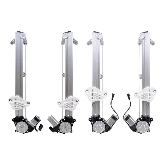 Driver and Passenger Side Front and Rear Power Window Regulators with Motor 4 Piece Set Compatible with 2017-2020 CR-V LX & 2020 CR-V Hybrid LX