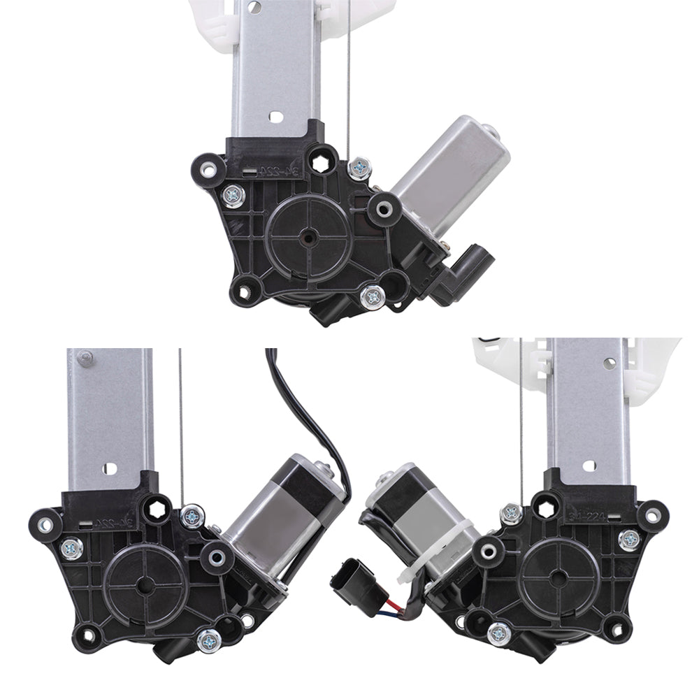 Driver and Passenger Side Front and Rear Power Window Regulators with Motor 4 Piece Set Compatible with 2017-2020 CR-V LX & 2020 CR-V Hybrid LX