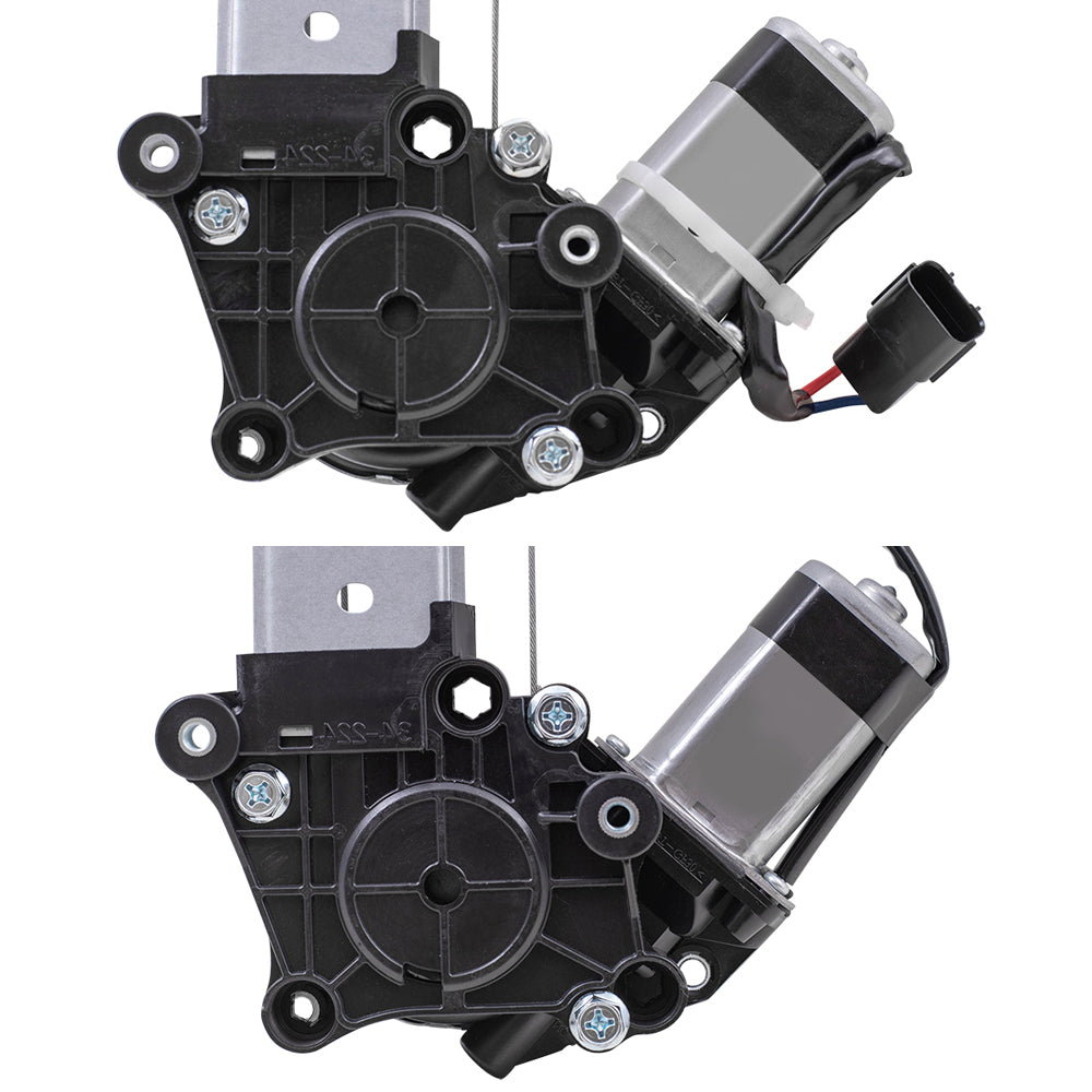 Front and Rear Passenger Side Power Window Regulators with Motor-2 Pin Connector Compatible with 2017-2020 CR-V LX & 2020 CR-V Hybrid LX
