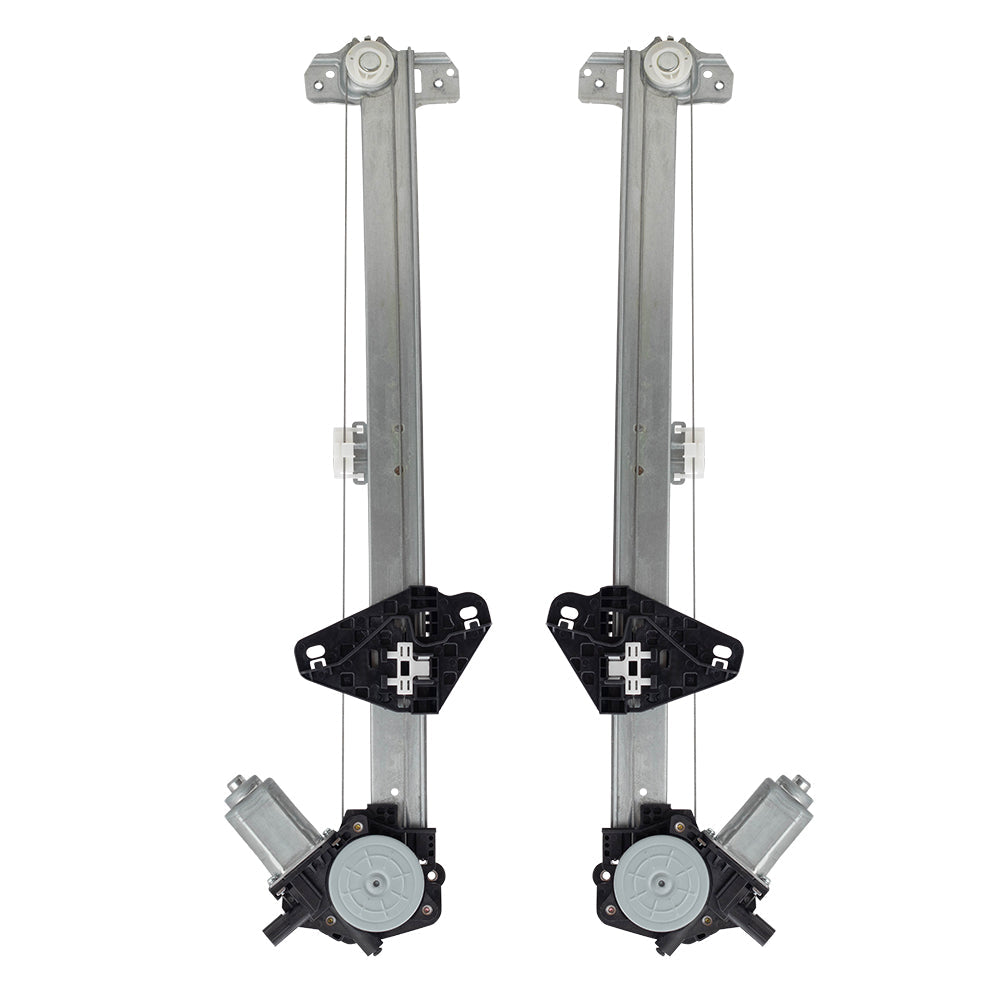 Pair Power Window Lift Regulators with Motors for 09-15 Honda Pilot Rear Set