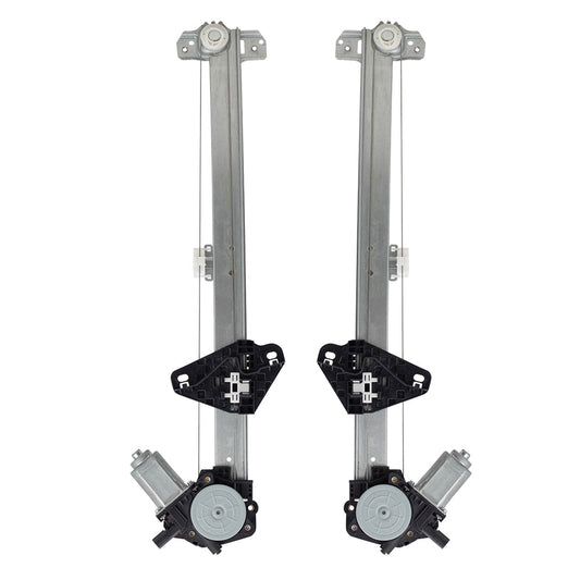 Pair Power Window Lift Regulators with Motors for 09-15 Honda Pilot Rear Set