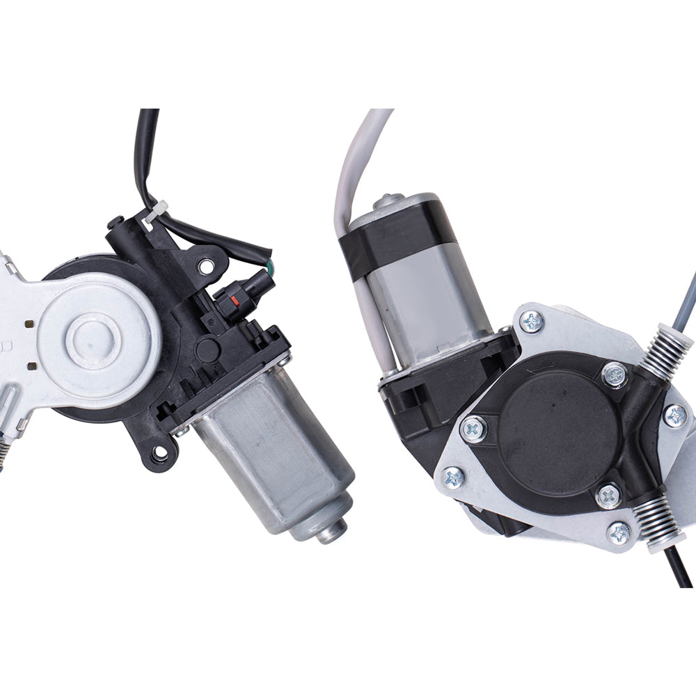 Driver and Passenger Side Front and Rear Power Window Regulators with Motor 4 Piece Set Compatible with 1998-2002 Honda Passport & 1998-2004 Honda Rodeo