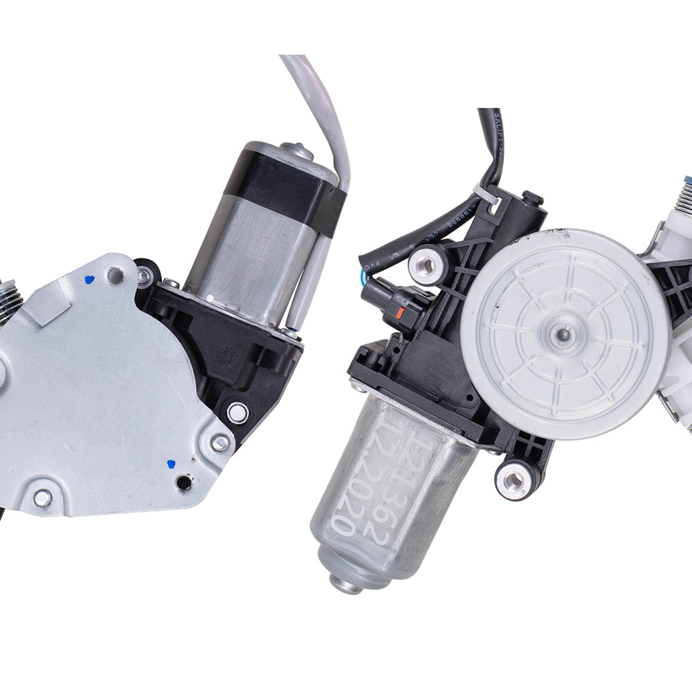 Driver and Passenger Side Front and Rear Power Window Regulators with Motor 4 Piece Set Compatible with 1998-2002 Honda Passport & 1998-2004 Honda Rodeo