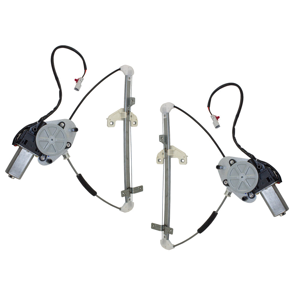 Set Rear Power Window Regulators with Motors Compatible with 2001-2005 Civic Sedan 72750-S5A-J03 72750-S5D-A05