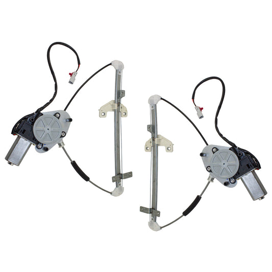 Set Rear Power Window Regulators with Motors Compatible with 2001-2005 Civic Sedan 72750-S5A-J03 72750-S5D-A05