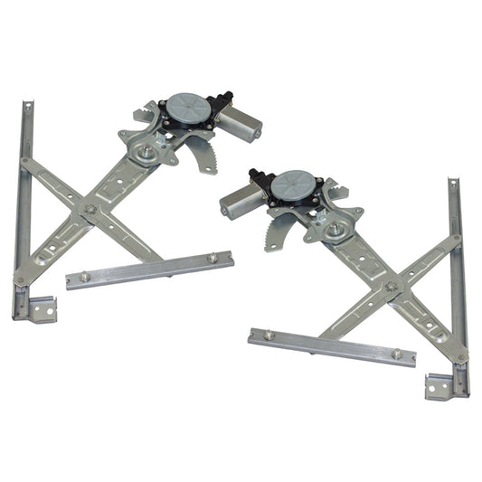 Fits Honda Civic Sedan 12-15 Set of Front Power Window Lift Regulators & Motors