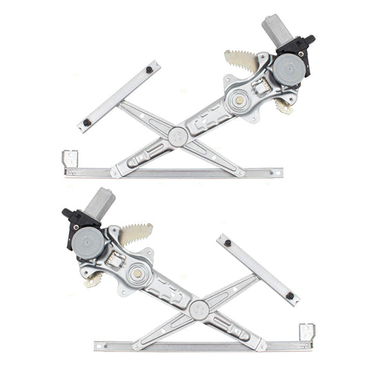 Pair Set Front Power Window Lift Regulators w/ Motors Assemblies Compatible with 12-15 Civic Coupe 72251TS8A21 72211TS8A21