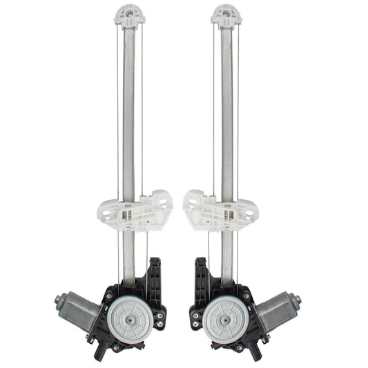 Pair Set Rear Power Window Regulators with Motors Assemblies Compatible with 12-16 CR-V 72750T0AA01 72710T0AA01 751-759 751-760 HO1550121 HO1551121