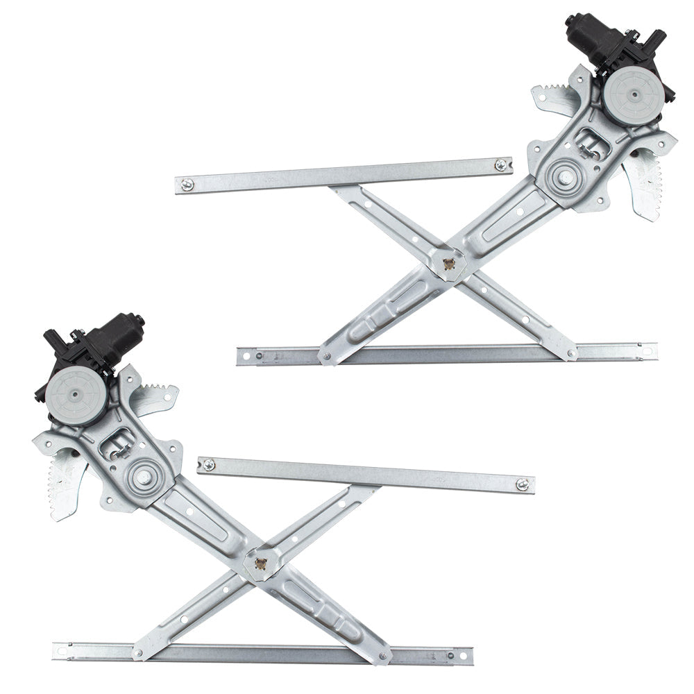 Pair Front Power Window Regulators with Motors Compatible with 11-17 Odyssey Van