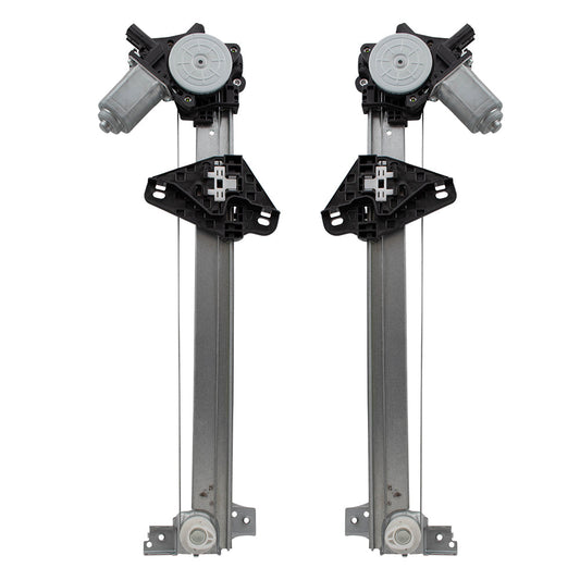 Pair Power Window Regulators with Motors Compatible with 2007-2012 RDX Driver and Passenger Set Rear Assemblies 72750STKA02 72710STKA02