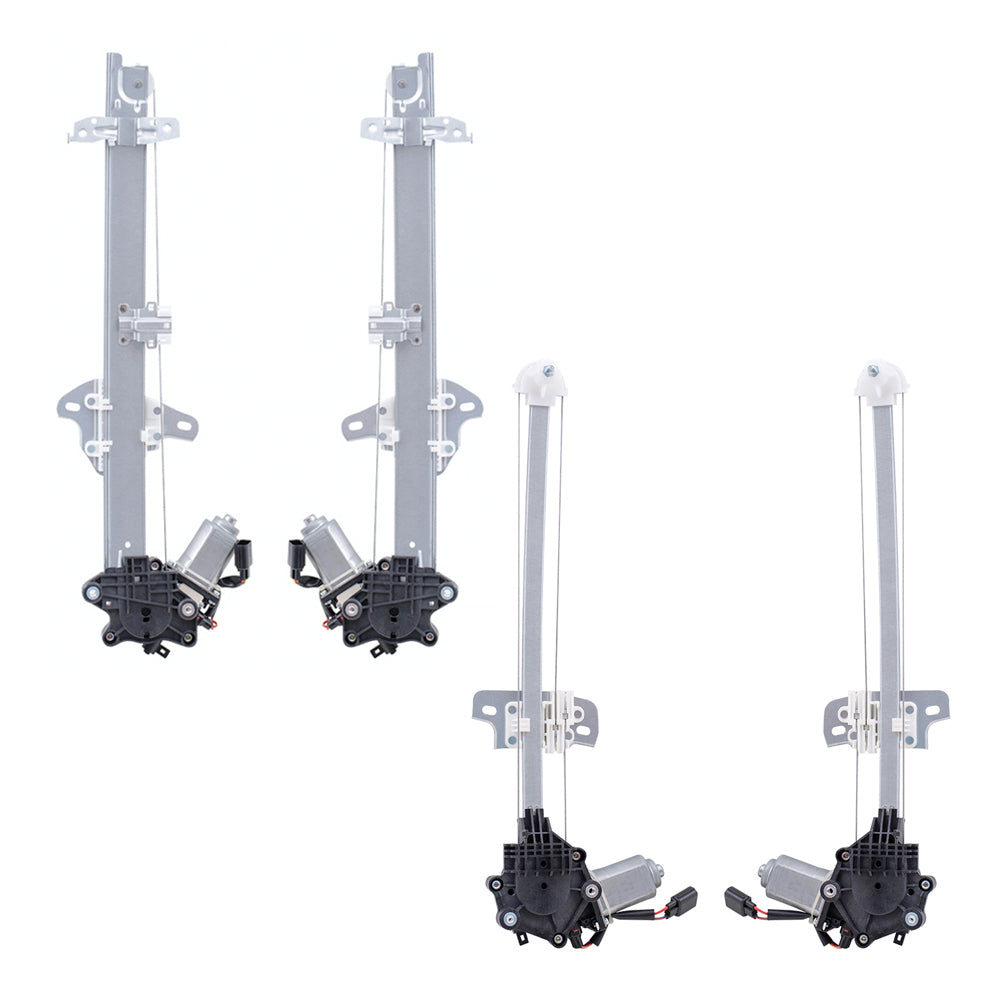 Power Window Regulator with Motor Front & Rear Driver And Passenger Side 4 Piece Set For 2016-2021 Honda Civic Sedan North America Built 2019-2022 Honda Insight