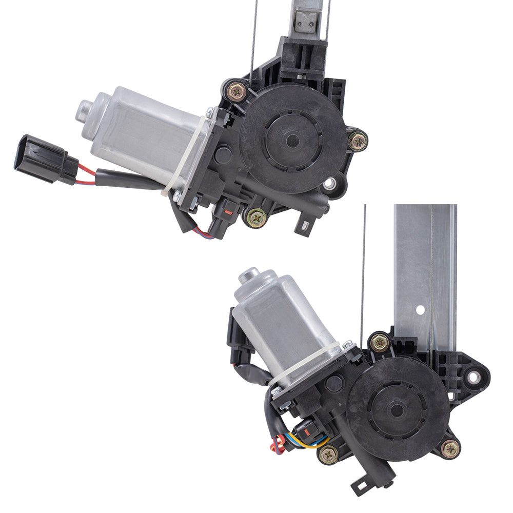 Power Window Regulator with Motor Front & Rear Driver And Passenger Side 4 Piece Set For 2016-2021 Honda Civic Sedan North America Built 2019-2022 Honda Insight