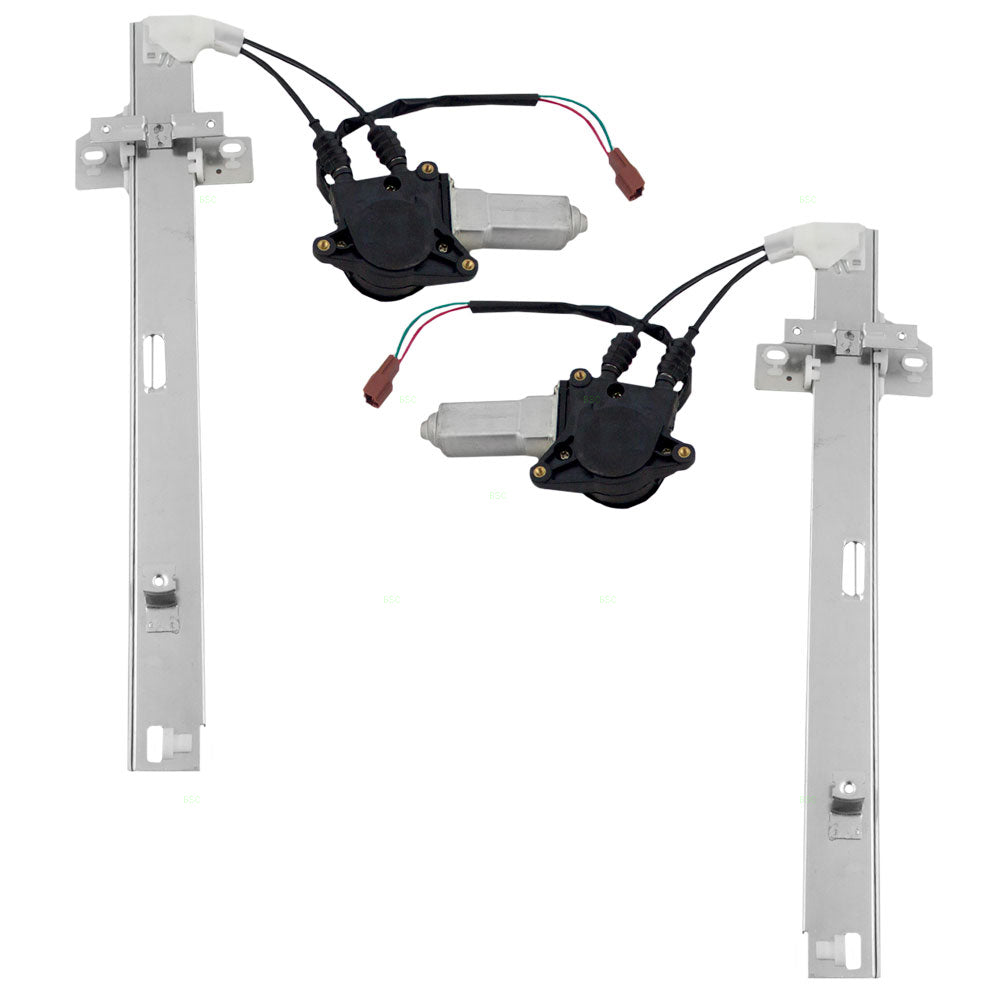 Driver and Passenger Rear Power Window Lift Regulators & Motors Assemblies Compatible with 90-93 Accord 72750SM4J01 72710SM4J01