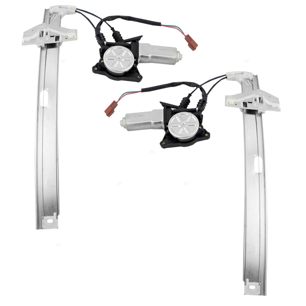 Driver and Passenger Rear Power Window Lift Regulators & Motors Assemblies Compatible with 90-93 Accord 72750SM4J01 72710SM4J01