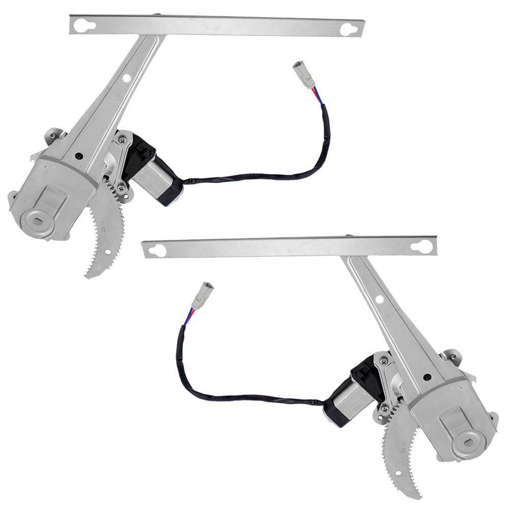 Driver and Passenger Rear Power Window Lift Regulators & Motors Assemblies Compatible with 98-02 Accord 72755S84A01 72715S84A01