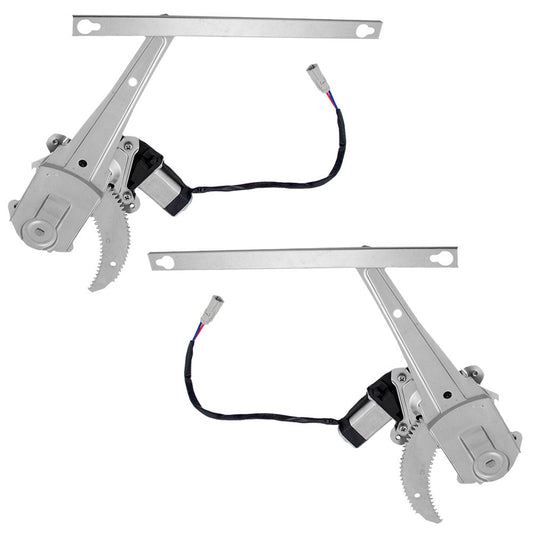 Driver and Passenger Rear Power Window Lift Regulators & Motors Assemblies Compatible with 98-02 Accord 72755S84A01 72715S84A01