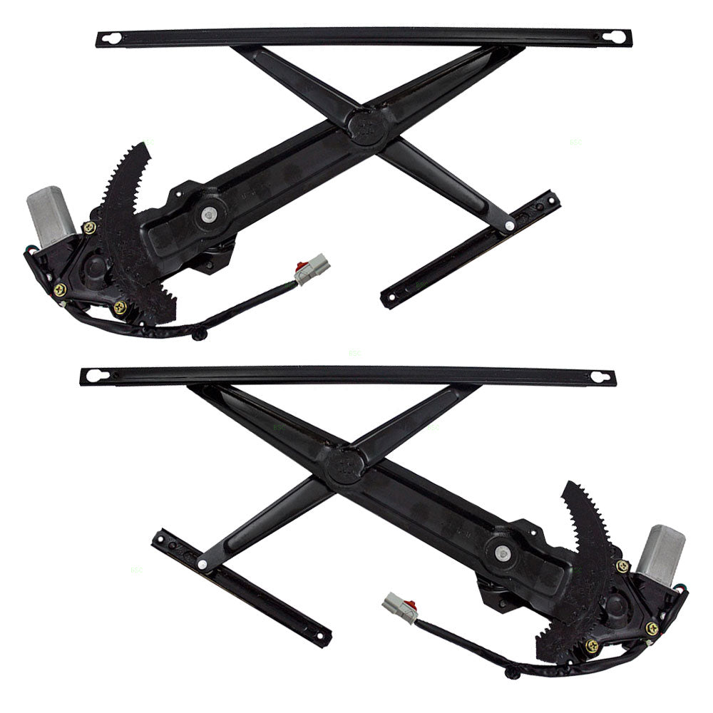 Driver and Passenger Front Power Window Lift Regulators with Motors Assemblies Compatible with 93-95 Civic Coupe 72251-SR3-J01