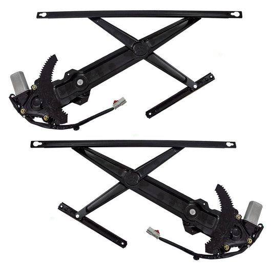 Driver and Passenger Front Power Window Lift Regulators with Motors Assemblies Compatible with 93-95 Civic Coupe 72251-SR3-J01