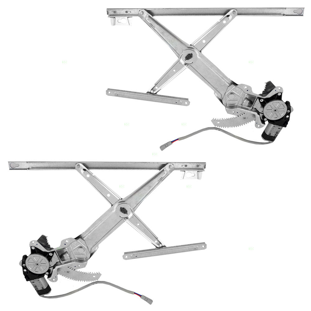 Driver and Passenger Front Power Window Lift Regulators & Motors Assemblies Compatible with 92-95 Civic 72251SR4J01 72211SR4J01