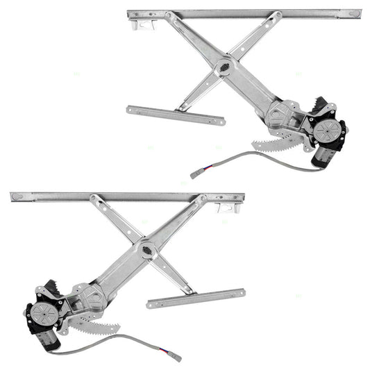 Driver and Passenger Front Power Window Lift Regulators & Motors Assemblies Compatible with 92-95 Civic 72251SR4J01 72211SR4J01
