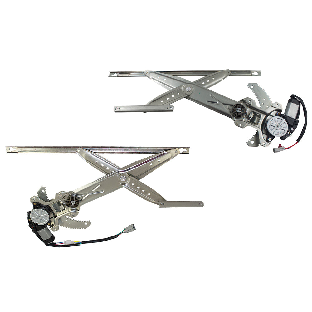 Driver and Passenger Front Power Window Lift Regulators & Motors Assemblies Compatible with 96-00 Civic Coupe 04725S00A01 04720S00A01