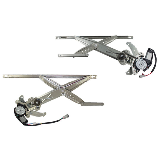 Driver and Passenger Front Power Window Lift Regulators & Motors Assemblies Compatible with 96-00 Civic Coupe 04725S00A01 04720S00A01